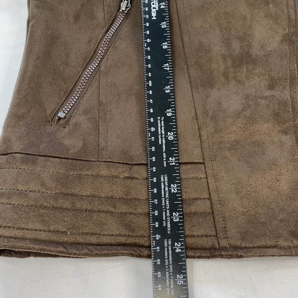 BV Clothing Brown‎ Leather Suede Zipper Front Jacket NWT Sz L - Picture 6 of 8